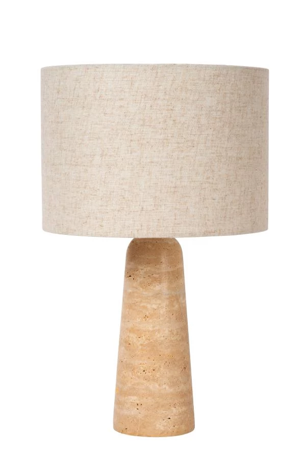 Lucide NIMUE - Tafellamp - Ø 30 cm - 1xE27 - Taupe - uitgezet